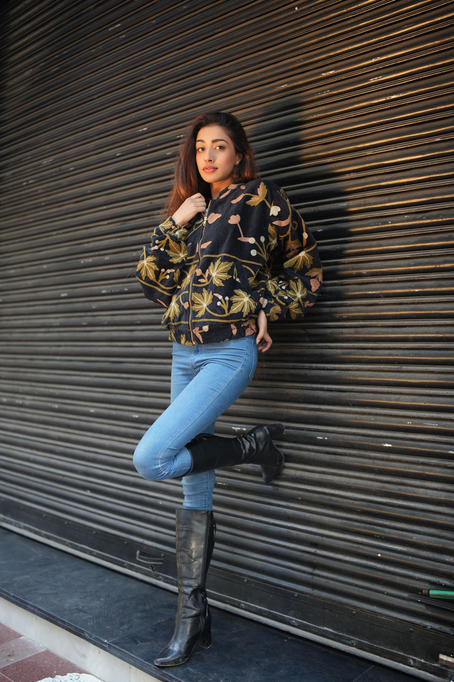 SUZANI BLOOM BOMBER JACKET