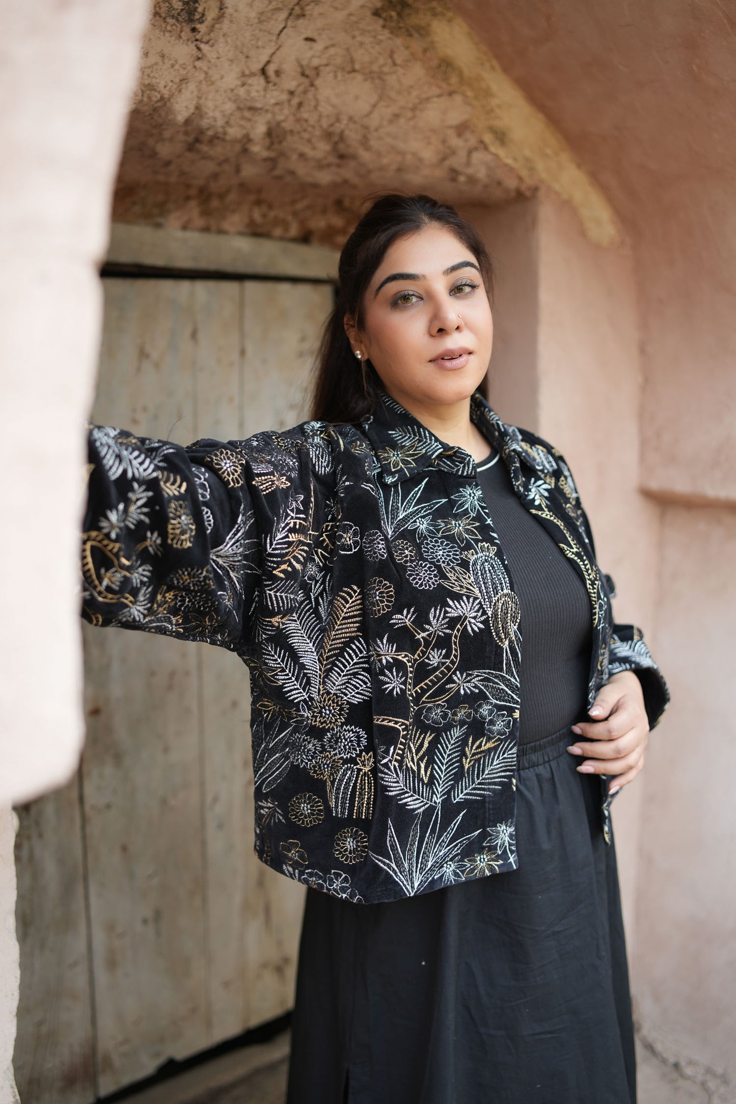 STARLIT VELVET BOLERO JACKET