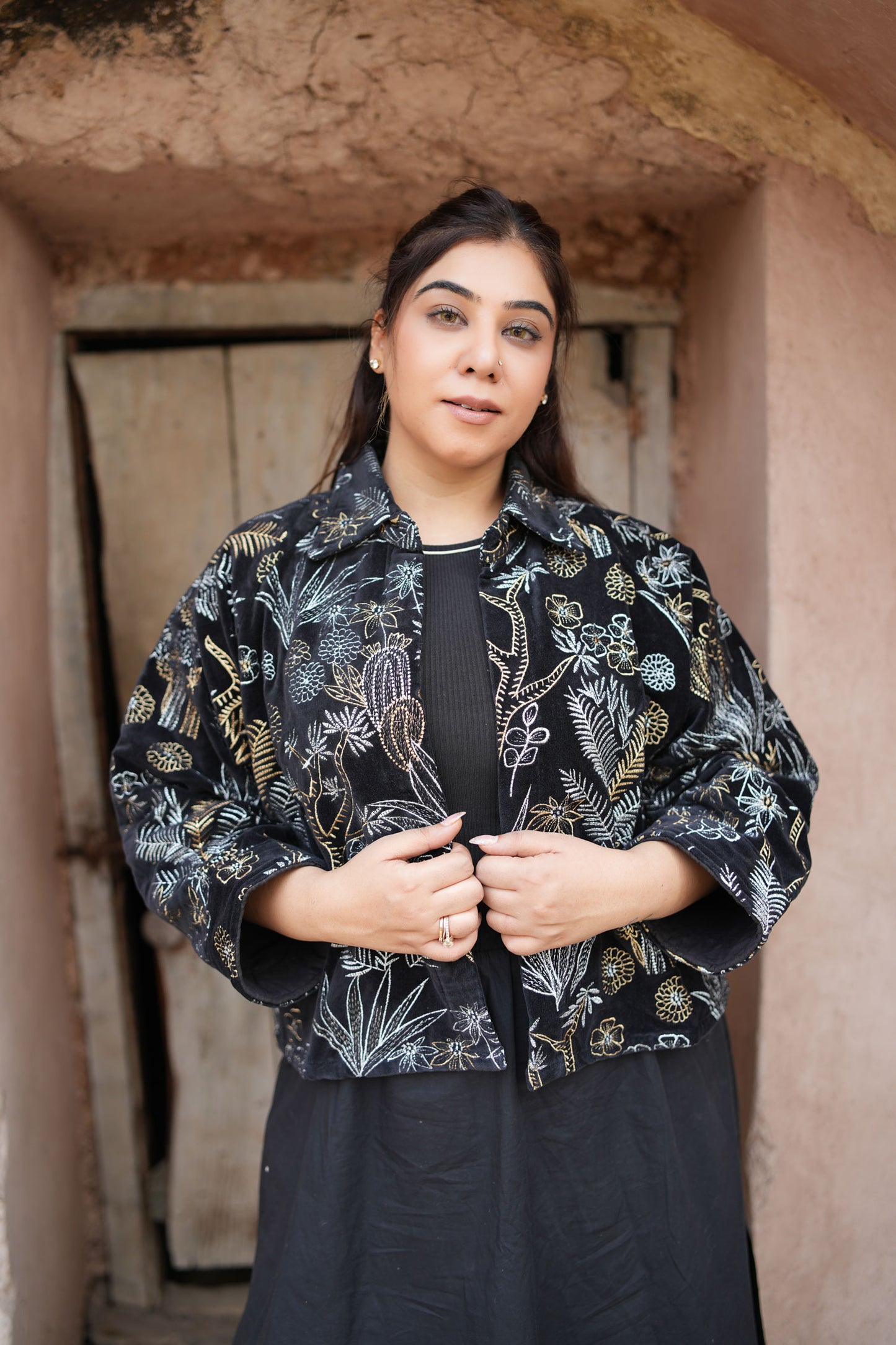 STARLIT VELVET BOLERO JACKET