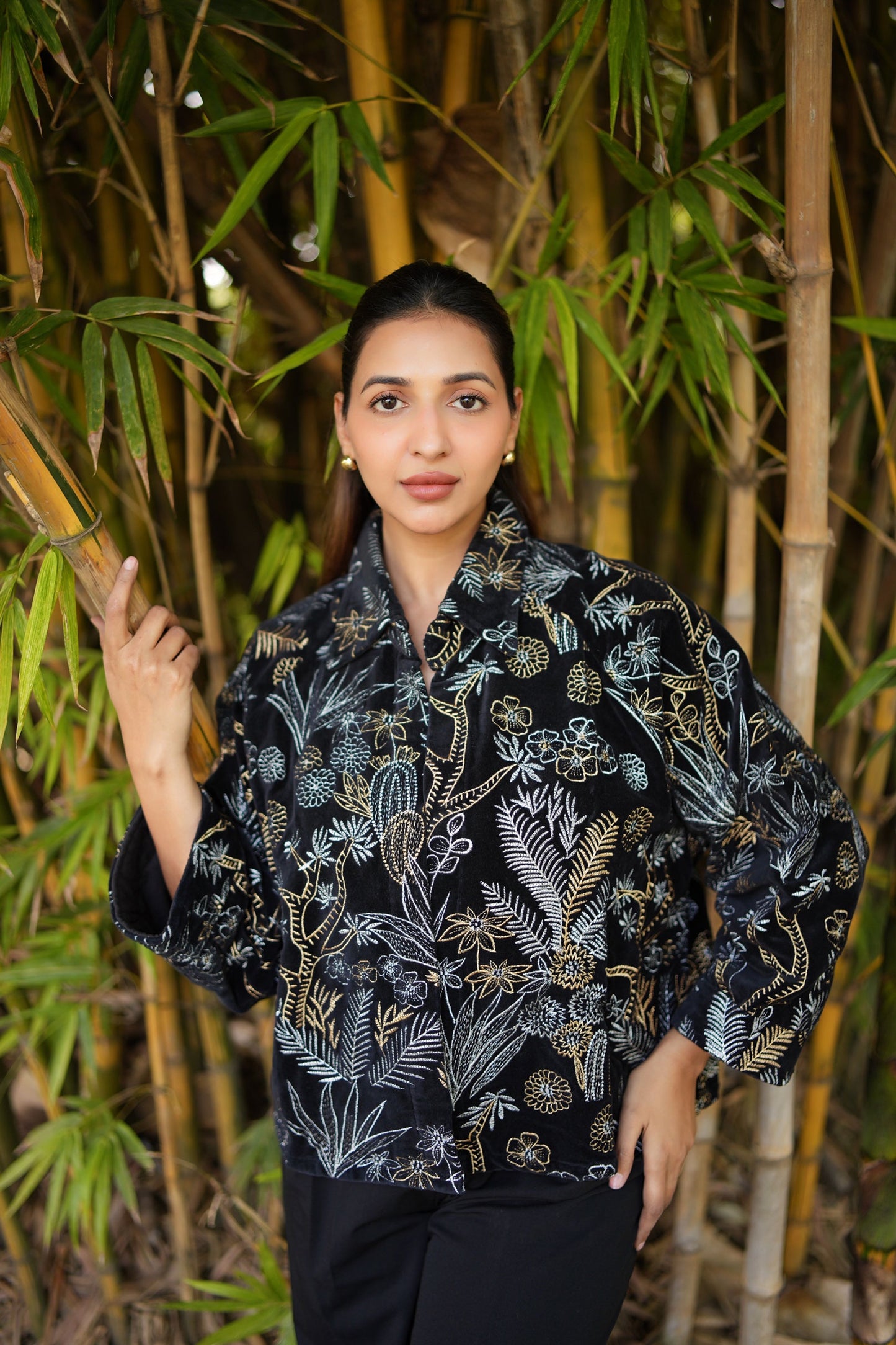 STARLIT VELVET BOLERO JACKET