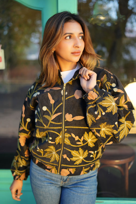 SUZANI BLOOM BOMBER JACKET