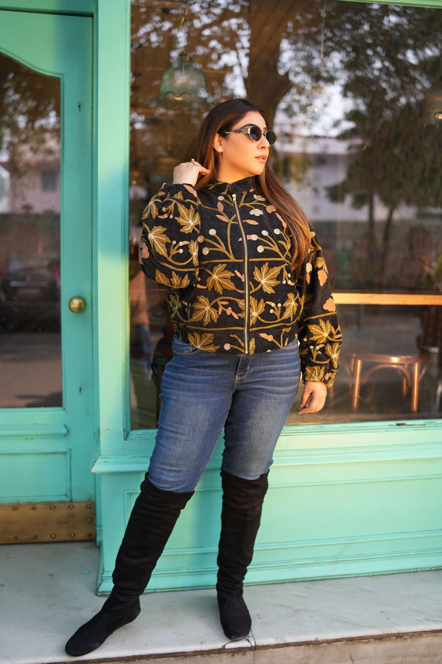 SUZANI BLOOM BOMBER JACKET